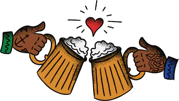 Two beer stein graphic.
