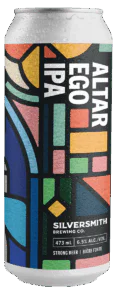 Alter Ego IPA can with transparent background.