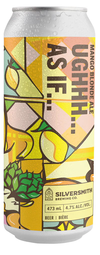 Ugh As If Blonde Ale can with transparent background.